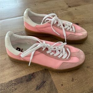Jeffrey Campbell Pink White Keys Sneakers size 8 Anthropologie summer
